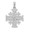 Lex & Lu 14k White Gold Jerusalem Cross Pendant LAL75085 - Lex & Lu