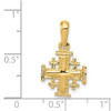 Lex & Lu 14k Yellow Gold Jerusalem Cross Charm - 3 - Lex & Lu