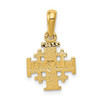 Lex & Lu 14k Yellow Gold Jerusalem Cross Charm - 4 - Lex & Lu