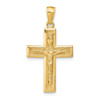 Lex & Lu 14k Yellow Gold Polished Crucifix Pendant LAL75091 - Lex & Lu