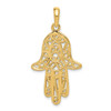 Lex & Lu 14k Yellow Gold Filigree Chamseh Pendant - Lex & Lu