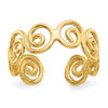 Lex & Lu 14k Yellow Gold Scroll Toe Ring - Lex & Lu