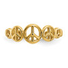 Lex & Lu 14k Yellow Gold Peace Sign Toe Ring LAL75137 - 5 - Lex & Lu