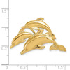 Lex & Lu 14k Yellow Gold Triple Dolphin Slide - 3 - Lex & Lu