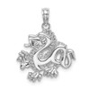 Lex & Lu 14k Yellow Gold Small Dragon Pendant - Lex & Lu