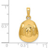 Lex & Lu 14k Yellow Gold 3-D Cowboy Hat Pendant - 5 - Lex & Lu