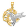 Lex & Lu 14k Two-tone Gold Hummingbird Charm - Lex & Lu