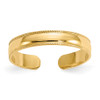 Lex & Lu 14k Yellow Gold Mill Grain Adjustable Toe Ring - Lex & Lu