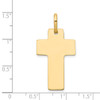 Lex & Lu 14k Yellow Gold Polished Cross Charm LAL75218 - 3 - Lex & Lu