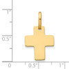 Lex & Lu 14k Yellow Gold Polished Cross Charm LAL75219 - 3 - Lex & Lu