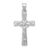 Lex & Lu 14k White Gold Reversible Crucifix /Cross Pendant LAL75249 - Lex & Lu