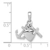 Lex & Lu 14k White Gold Faith, Hope & Charity Charm - 3 - Lex & Lu