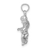 Lex & Lu 14k White Gold Guardian Angel Pendant - 2 - Lex & Lu