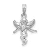 Lex & Lu 14k White Gold Guardian Angel Pendant - 3 - Lex & Lu