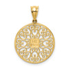 Lex & Lu 14k Yellow Gold Fancy Filigree & D/C Charm - 4 - Lex & Lu