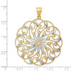 Lex & Lu 14k Yellow Gold 14k Meridian Swirl Pendant - 3 - Lex & Lu