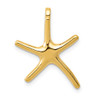 Lex & Lu 14k Yellow Gold Starfish Chain Slide LAL75280 - Lex & Lu