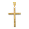 Lex & Lu 14k Yellow Gold D/C Latin Cross Pendant LAL75353 - Lex & Lu