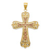 Lex & Lu 14k Tri-color Gold Crucifix Cross Pendant - 4 - Lex & Lu