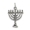 Lex & Lu Sterling Silver Antiqued Menorah Charm LAL7537 - Lex & Lu