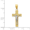 Lex & Lu 14k Two-tone Gold D/C Crucifix Charm LAL75379 - 3 - Lex & Lu