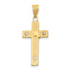 Lex & Lu 14k Two-tone Gold D/C Crucifix Charm LAL75379 - 4 - Lex & Lu