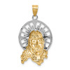 Lex & Lu 14k Tri-color Gold D/C Christ Charm LAL75383 - 4 - Lex & Lu