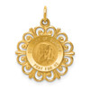 Lex & Lu 14k Yellow Gold Our Lady of Sorrows Medal Pendant LAL75403 - Lex & Lu