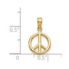 Lex & Lu 14k Yellow Gold Polished Peace Symbol Pendant - 3 - Lex & Lu