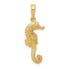 Lex & Lu 14k Yellow Gold Seahorse Pendant LAL75524 - Lex & Lu