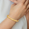 Lex & Lu 14k Yellow Gold 4/16 D/C Fancy Hinged Bangle Bracelet LAL75730 - 4 - Lex & Lu