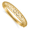 Lex & Lu 14k Yellow Gold 6.25-12.5mm Graduated Fancy Weave Bangle Bracelet - Lex & Lu