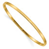 Lex & Lu 14k Yellow Gold 3mm Polished Square Tube Bangle LAL75748 - Lex & Lu