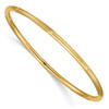 Lex & Lu 14k Yellow Gold 3mm Polished and Satin Finish Slip-on Bangle - Lex & Lu