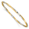 Lex & Lu 14k Yellow Gold 3mm Satin D/C Twist Slip-on Bangle - Lex & Lu