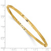 Lex & Lu 14k Yellow Gold 3mm Satin Finish D/C Twist Slip-on Bangle - 3 - Lex & Lu