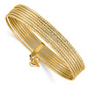 Lex & Lu 14k Yellow Gold D/C Slip On 7 Bangles LAL75774 - Lex & Lu