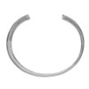 Lex & Lu 14k White Gold 37mm Hammered Polished Bangle - 2 - Lex & Lu