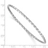 Lex & Lu 14k White Gold 2.50mm Twist Slip-on Bangle - 3 - Lex & Lu