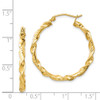 Lex & Lu Sterling Silver Gold Plated 30mm D/C Twisted Hoop Earrings - 4 - Lex & Lu