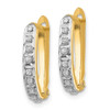 Lex & Lu 14k Yellow Gold Diamond Fascination Leverback Hinged Hoop Earrings - 2 - Lex & Lu
