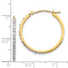 Lex & Lu 14k Yellow Gold Diamond Fascination Round Hinged Hoop Earrings LAL75890 - 4 - Lex & Lu