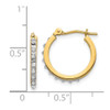 Lex & Lu 14k Yellow Gold Diamond Fascination Small Leverback Hoop Earrings - 4 - Lex & Lu