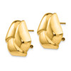 Lex & Lu 14k Yellow Gold Polished Knot Omega Back Post Earrings - 2 - Lex & Lu