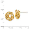 Lex & Lu 14k Yellow Gold Love Knot Earrings LAL76017 - 4 - Lex & Lu