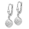 Lex & Lu 14k White Gold Polished & D/C Dangle Leverback Earrings - 2 - Lex & Lu