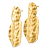 Lex & Lu 14k Yellow Gold Polished Hammered Dangle Earrings LAL76041 - 2 - Lex & Lu