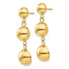Lex & Lu 14k Yellow Gold Polished Half Ball Dangle Earrings - 2 - Lex & Lu