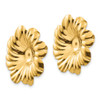 Lex & Lu 14k Yellow Gold Polished Floral Earrings Jackets LAL76047 - 2 - Lex & Lu