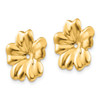 Lex & Lu 14k Yellow Gold Polished Floral Earrings Jackets LAL76049 - 2 - Lex & Lu